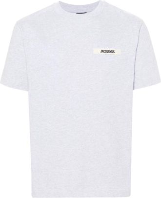 Jacquemus Grosgrain T-shirt - Heren - T-shirts - Grijs - XL - Katoen - Tops