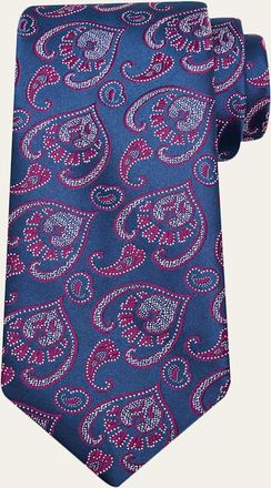 Charvet Mens Petite Geometric Silk Tie