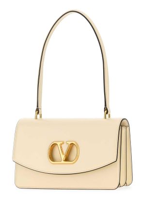 Valentino Garavani Womens Ivory Leather Vain Shoulder Bag Butterwhite Borse A Mano
