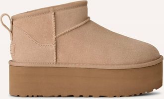 UGG Womens Classic Ultra Mini Platform Boot In Sand