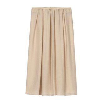 Luisa Cerano Rok met glinsterende afwerking en elastische tailleband - Dames - Rokken - Beige - Maat: S