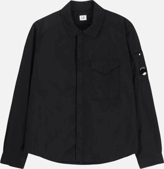 C.P. Company Mens C.P. Company Black Lens Chrome-R Nylon Overshirt - Size: 8/5/5.5/6/7/6.5/7.5/4/2.5/4.5/3.5/3