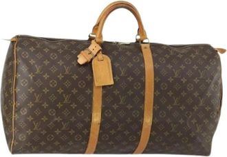 Louis Vuitton Pre-owned Weekend Bags, female, Brown, Size: ONE SIZE Pre-owned Canvas Weekend Bag