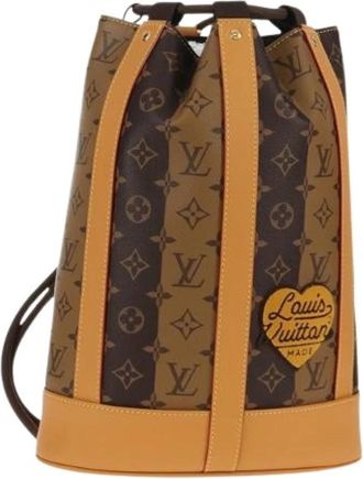 Louis Vuitton Pre-owned Vintage Canvas Bucket Bag - Dames - Vintage Tas - Bruin - ONE Size - Vintage