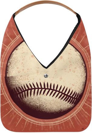 Generic Baseball Ball Background Reusable Lightweight Grocery Bags - Foldable Into Compact Pouch, Washable & Sturdy, Multipurpose for Shopping and Travel