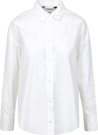 Max Mara Overhemden, Dames, Wit, M, Katoen, Shirt