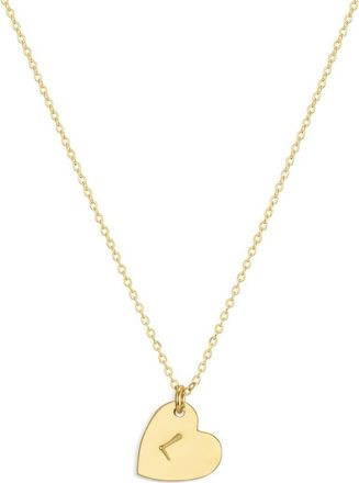 Set & Stones Sophia Initial Heart Pendant Necklace in Gold/l at Nordstrom