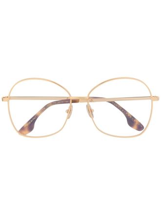 Victoria Beckham oversized wire frame glasses - women - Acetate/Metal - One Size - Gold
