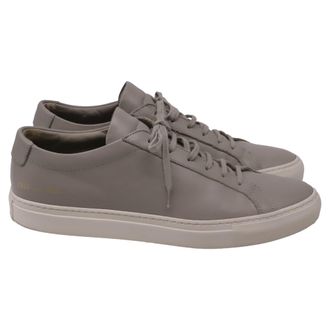 Common Projects Achilles Low-Top Sneakers in Grey Leather
