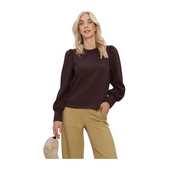 Object Dames Truien vesten Objandrea Re L/s O-neck - Dames - Sweatshirts - Bruin - S - Hoodies & sweatvesten