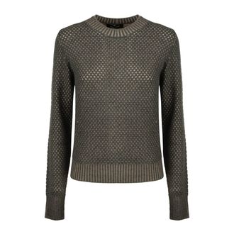 Fabiana Filippi Grey Virgin Wool Mesh Sweater