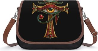 Generic Rasta Ankh Rastafarian Egyptian Eye Horuses Crossbody Bags for Women Shoulder Messenger Bag Purse Handbags