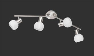 Reality Foco De Techo 4 Led Orientable Antibes Niquel Trio Iluminaci&oacute;n