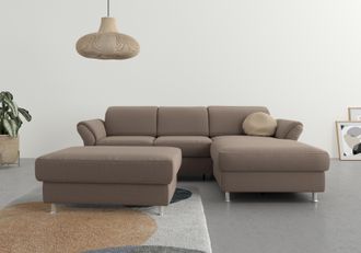 Sit&more Ecksofa »Apulia L-Form« wahlweise Bettfunktion, Bettkasten und Kopf- und Armteilverstellung