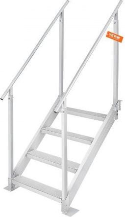 OEM 4-stufige Badeleiter Mit Zwei Handl&auml;ufen Bootsleiter 800x1850x1750mm Poolleiter Aus Aluminiumlegierung Treppenleiter 250kg Tragf&auml;higkeit 55x10cm Pedal
