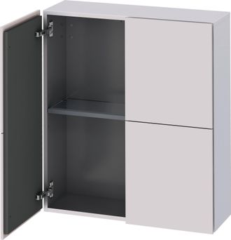 Duravit Armario Semi Alto Duravit L-cube, Anchura 700mm, Profundidad 243mm, 2 Puertas, Color: Blanco Lila Seda Laca Mate - Lc116708787