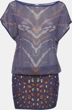 M Missoni Navy Blue Patterned Knit Top
