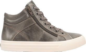 Taos Womens Winner Fatigue Leather High Top Sneaker In Olive