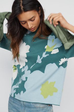 Maeve Carys Mock Neck Pullover Sweater