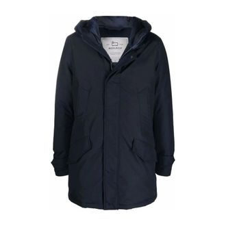 Woolrich Polar High Collar Parka - Heren - Parka Jassen - Blauw - M - Katoen - Jassen