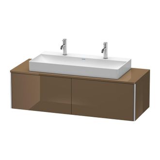 Duravit Duravit Xsquare Mueble De Pared 140,0 X 54,8 Cm, 2 Cajones, Para Lavabo Vero Air 235010, Color (frente/cuerpo): Marr&oacute;n Oliva Laca Alto Brillo - Xs4905