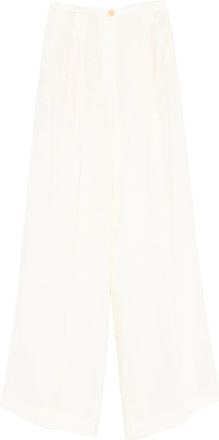 Forte_Forte Pantaloni a gamba ampia con pieghe - Toni neutri