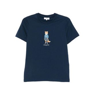 Maison Kitsuné T Shirt Blu-Donna