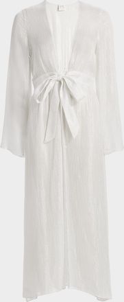 Milly Vince Pinstriped Cover-Up Robe