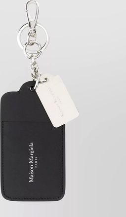 Maison Margiela leather keyring with keychain attachment and metal hardware