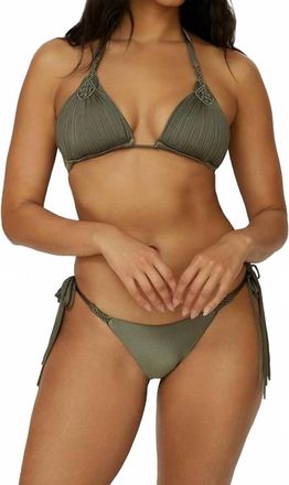 PQ Swim Mila Tri Bikini Top In Olive
