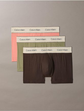 Calvin Klein Mens Heritage Cotton Stretch 3-Pack Trunk - Multi - XL
