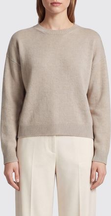 Fabiana Filippi Maglia girocollo in puro cashmere con bordi a costine