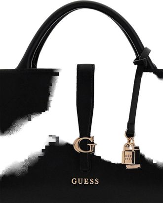 Guess Womens Satchel Bag Black Polyurethane - Satchel-Bags
