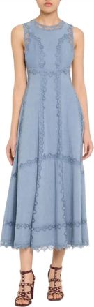 Ulla Johnson Anela Midi Dress In Chambray