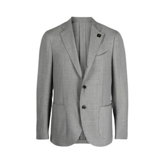 Lardini Heren, Pakken, Grijs, Maat: 2XL Leer