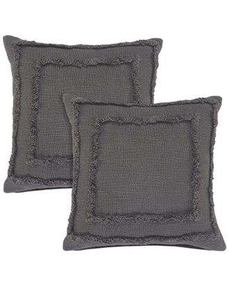 LR Home Set Of 2 Rory Bordered Throw Pillows