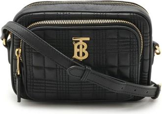 Burberry Pre-owned Cross Body Bags, female, Black, Size: ONE SIZE Pre-owned Leather Cross Body Bag