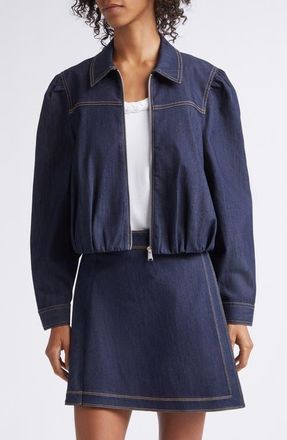 Cinq &agrave; Sept Estella Denim Jacket in Indigo at Nordstrom, Size X-Large