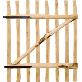 vidaXL Puerta Para Valla Madera De Avellano 100x120cm Vidaxl