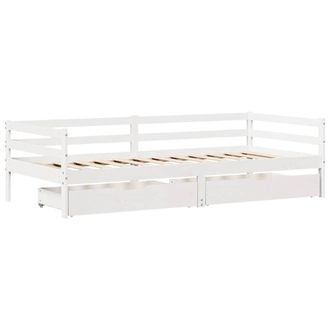 Berkfield Home Practical Daybed with Drawers without Mattress White 90x200 cm So