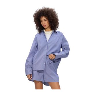Notre-V Nv-Hermelien Blouse - Dames - Blouses & Shirts - Blauw - Maat: L