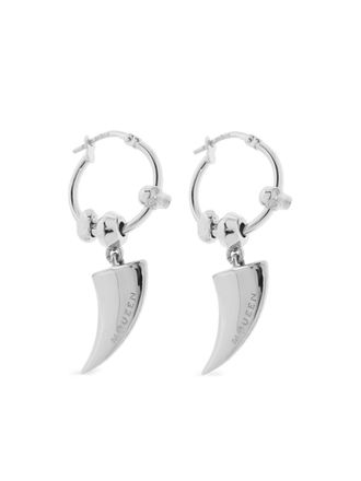 Alexander McQueen Tiger Claw earrings - women - Eco Brass - One Size - Silver