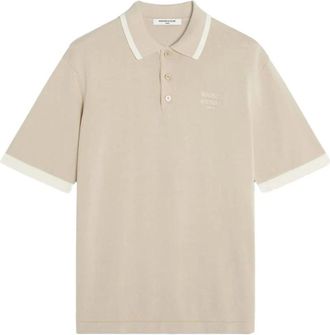 Maison Kitsun&eacute; Tops, Heren, Beige, L, Katoen, Cotton Knitted Comfort Polo