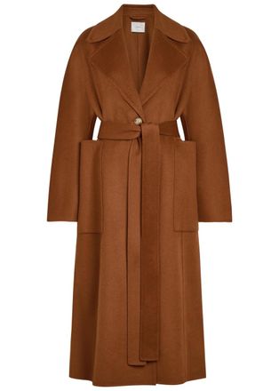 Joseph Spencer Belted Wool and Cashmere-blend Trench Coat - Rust - 44 (UK16 / XL)