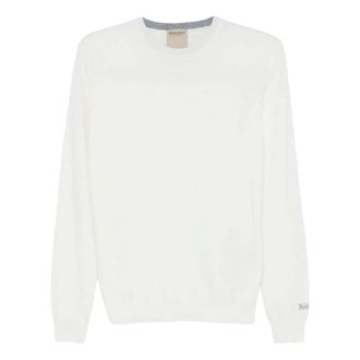 Woolrich Round-neck Knitwear, male, Beige, Size: XL Wool sweater