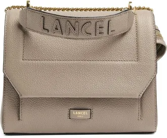 Lancel Tassen, Dames, Grijs, ONE Size, Leer, Ninon Flap Bag
