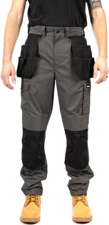 CAT Nexus Holster Stretch Pocket Cotton Mens Grey Outdoor Trousers - Size 34 (Waist)