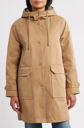Bernardo Water Resistant Hooded Jacket in Desert Sand at Nordstrom, Size Xx-Large