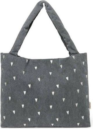 Studio Noos luiertas Denim Hearts Mom Bag grijs