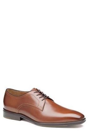 Johnston & Murphy Sullivan Plain Toe Derby in Tan Italian Calfskin at Nordstrom Rack, Size 11.5
